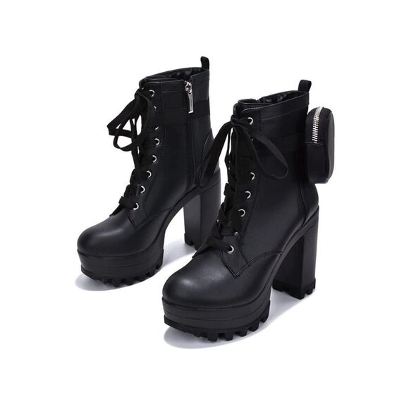 Cape Robbin Monik Platform Chelsea Ankle Boots with Chunky Block Heels Booties M - Picture 4 of 10